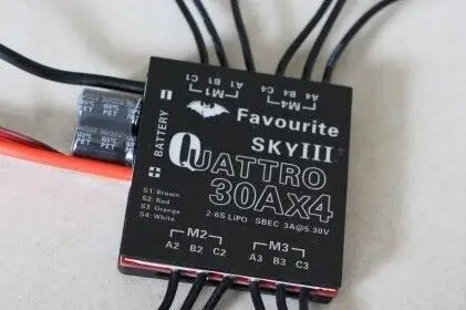 Оригинальный FVT LittleBee 6A/12A/20A/30A ESC 4 в 1 BLHeli OPTO 2-4S поддерживает OneShot125 | Игрушки и хобби