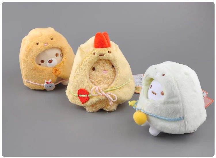 9 см Kawaii японский Sumikko Gurashi San-X уголок био плюшевый брелок Подвески игрушка чучела плащ животные прекрасный мешок Рождественская кукла в подарок