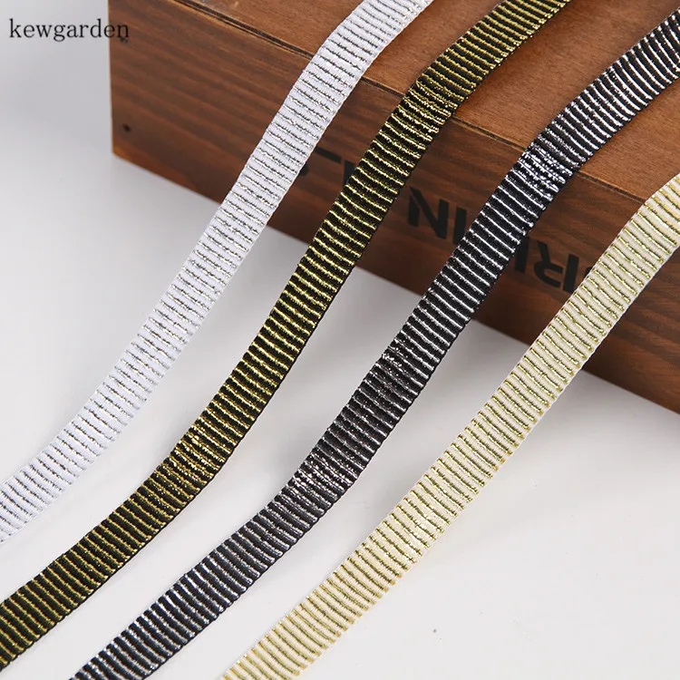 Kewgarden Horizontal Stripes Ribbons 12mm DIY Hair Bow Satin Ribbon Handmade Tape Garment Accessories Packing Riband 25 Yards | Дом и сад