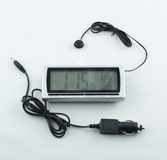 Silver Multi-function Digital Large LCD Car Auto Clock Alarm In/Out Thermometer Hygrometer Weather Forecast Meter | Автомобили и