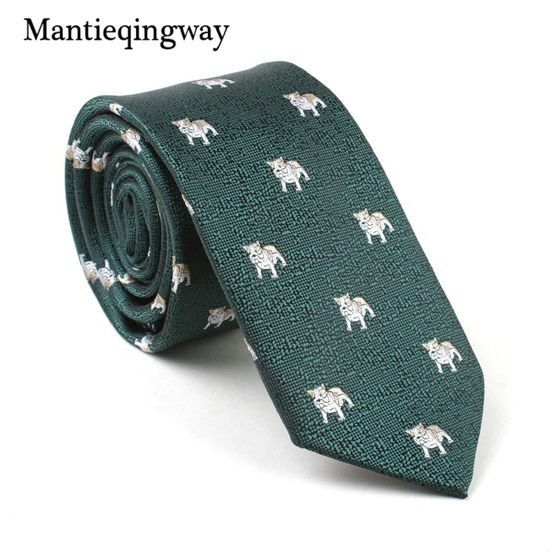 Mantieqingway 6 см галстуки из полиэстера для мужчин животных цветочный узор шеи галстук свадебный смокинг Gravatas corbatas бизнес галстук