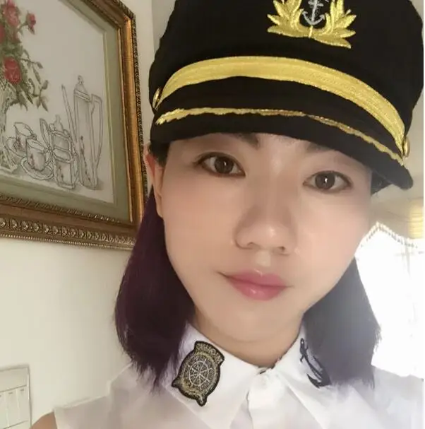 2022 Women Cotton Sailor Captain Hat Uniforms Costume Party Cosplay Stage Perform Flat Navy baseball cap for Adult and Children