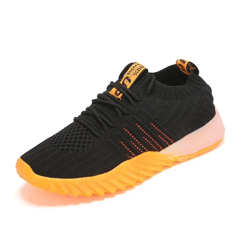 Black Orange Модные женские кроссовки для бега, крутые уличные сетчатые кроссовки, Женская дышащая спортивная обувь,, белые кроссовки, кроссовки для папы - Цвет: Black Orange