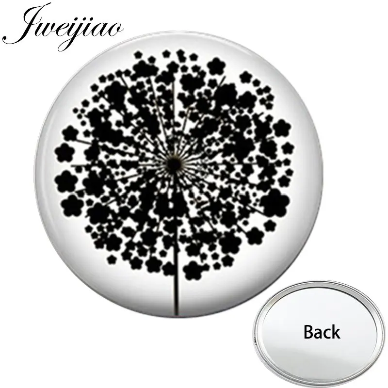 JWEIJIAO Yingyang Taiji черно-белое дерево художественное фото одностороннее миниатюрное карманное зеркало для макияжа косметическое зеркало ручной дорожный кошелек зеркало