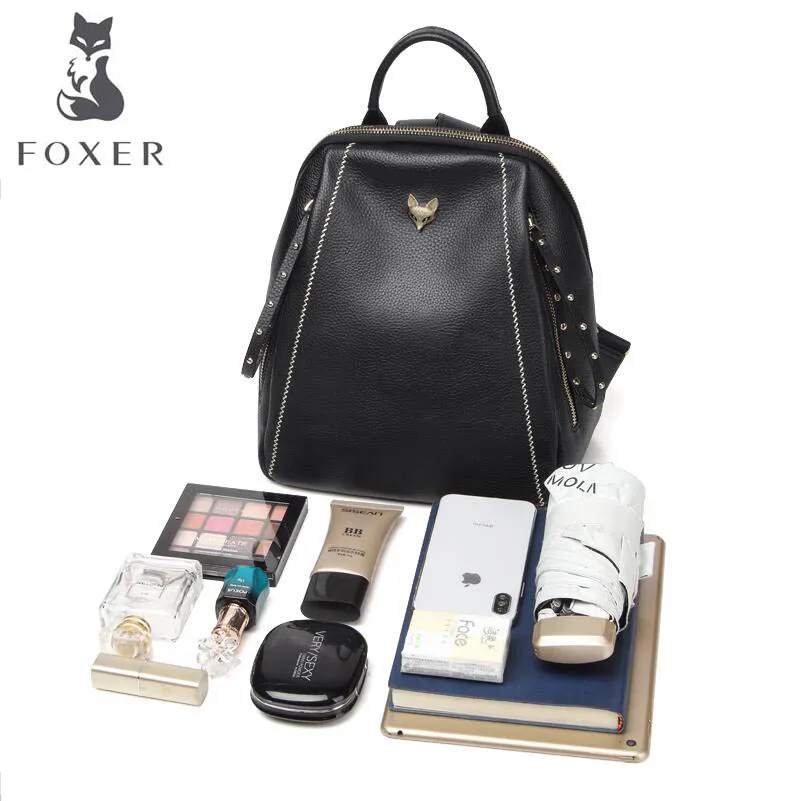 FOXER Роскошная модная Высококачественная сумка на плечо Женская новая кожаная сумка простая дикая дорожная сумка первый слой кожаная маленькая задняя