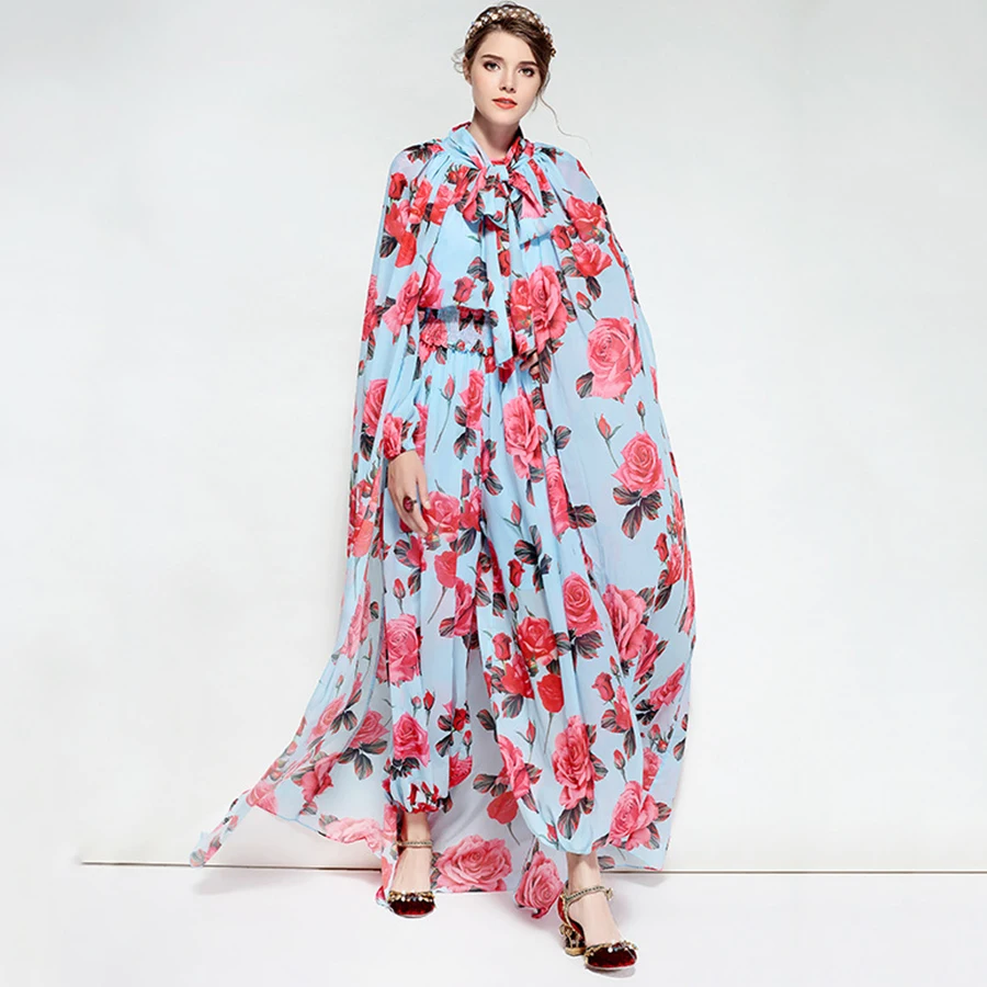 Новая Мода Boho Женский комплект из 2 предметов 2018 весна лето розовый принт X