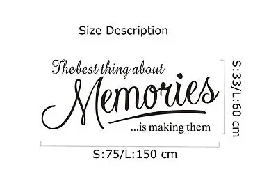 

Memories ~ Removable Wall Sticker Quote Decal Mural DIY Vinyl Art Sticker Home Decor