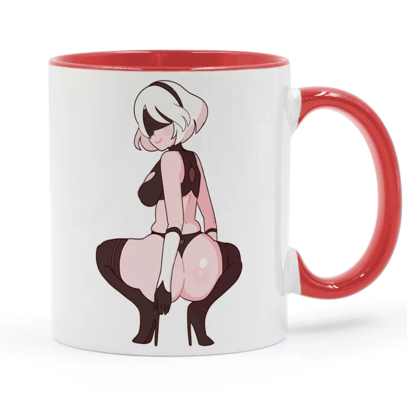 2B Pinup кофейная кружка керамическая чашка цвет ручки Внутри Подарки 11 унций