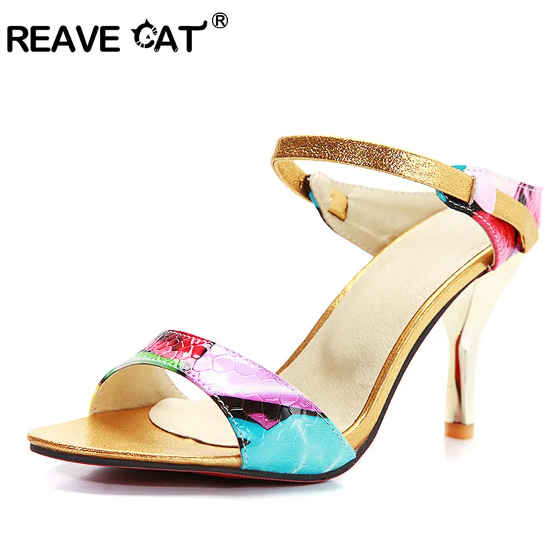 ?? 奪う猫大きなサイズ31-44新しい到着のセクシーなファッション夏女性のハイヒールのサンダル薄いかかと透かし彫りフリップはセクシーなQL4280