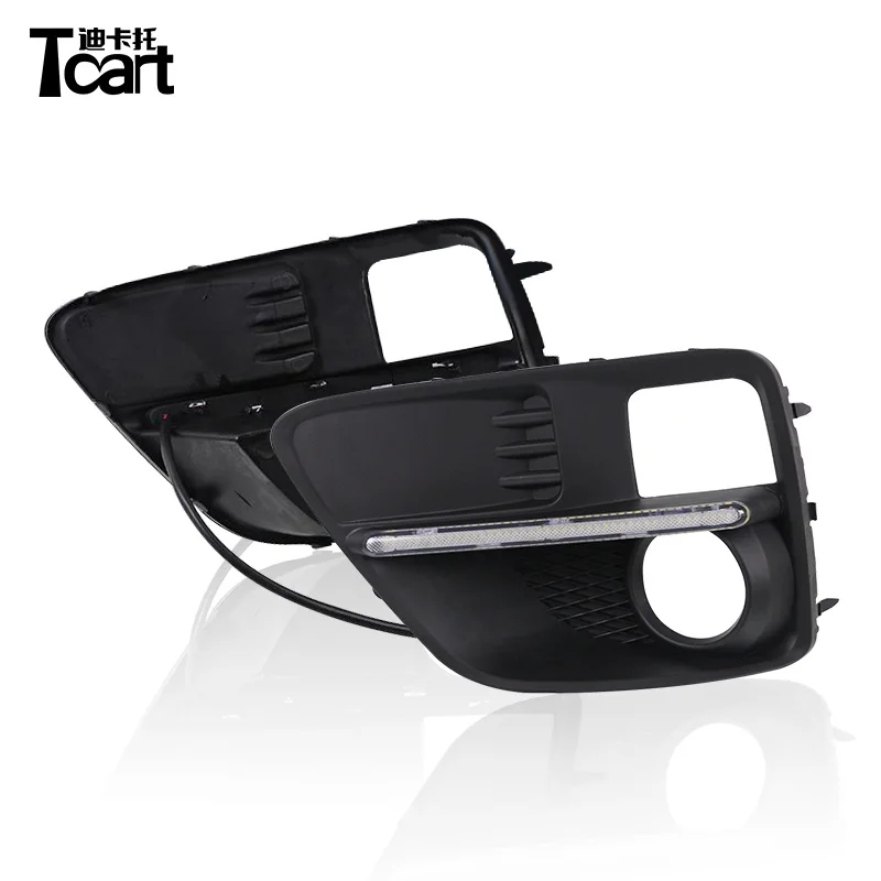

Tcart auto LED Daytime Running Lights Accessories For Subaru WRX 2015 2016 ABS 12v white DRL headlight fog light driving lights