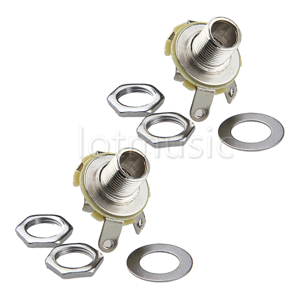 

2PCS Jack 1/4Inch Moma Jack Chrome Guitar Parts Guitar Accessories