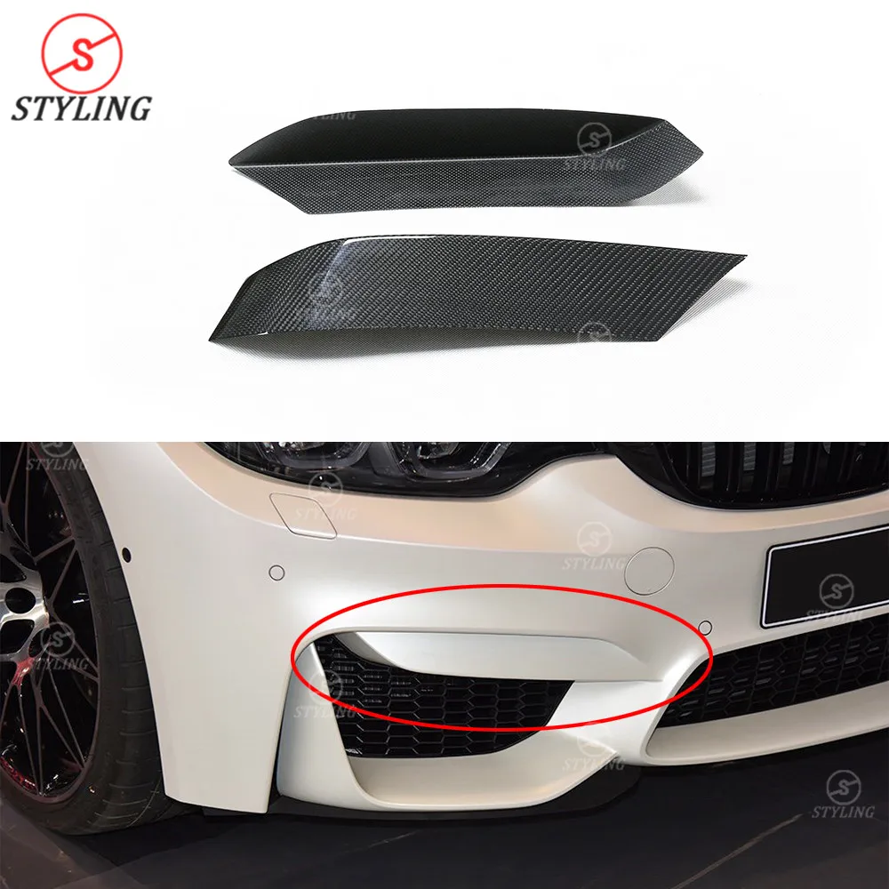 M3 M4 сухой углеродный передний бампер для губ верхний разветвитель BMW F80 F82 F83 M