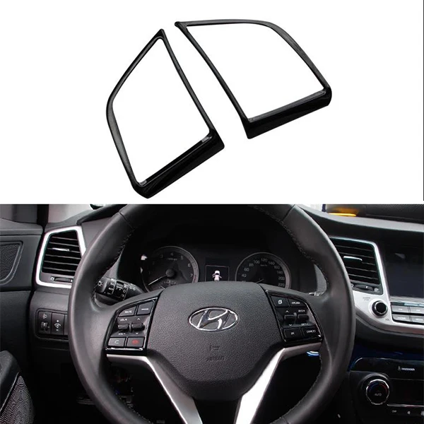 Из нержавеющей стали материал крышки рулевого колеса Кнопка Крышка для hyundai Tucson аксессуары