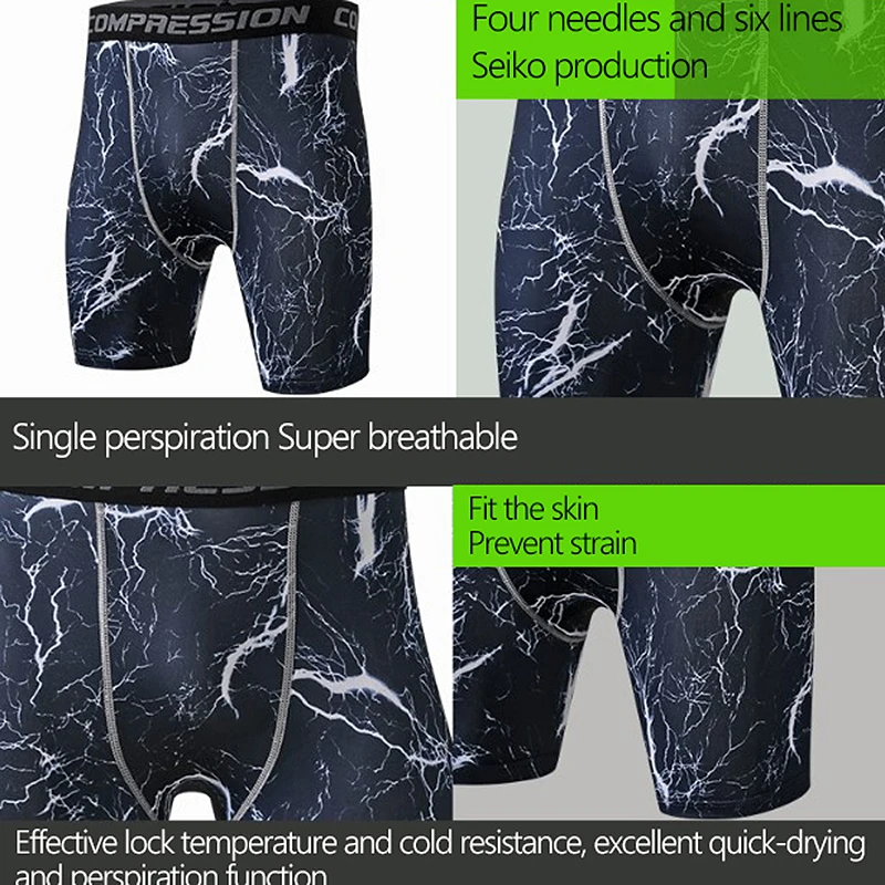 New Running Sport Mens Basketball Tight Compression Shorts Gym Fitness Clothing Training Wicking Short Homme Men | Спорт и