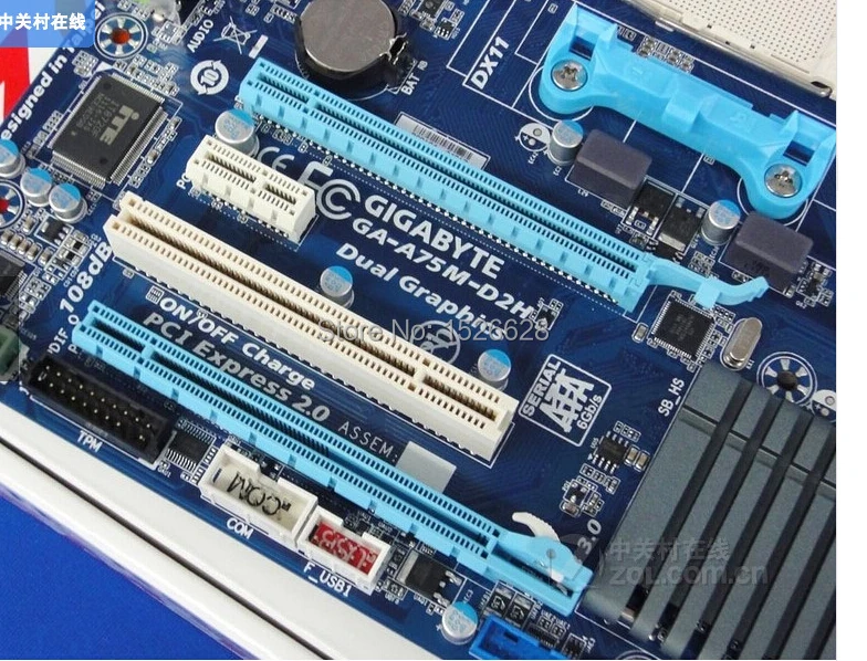 

original Desktop Boards motherboard for Gigabyte GA-A75M-D2H DDR3 AMD Socket FM1 All solid capacitors free shipping