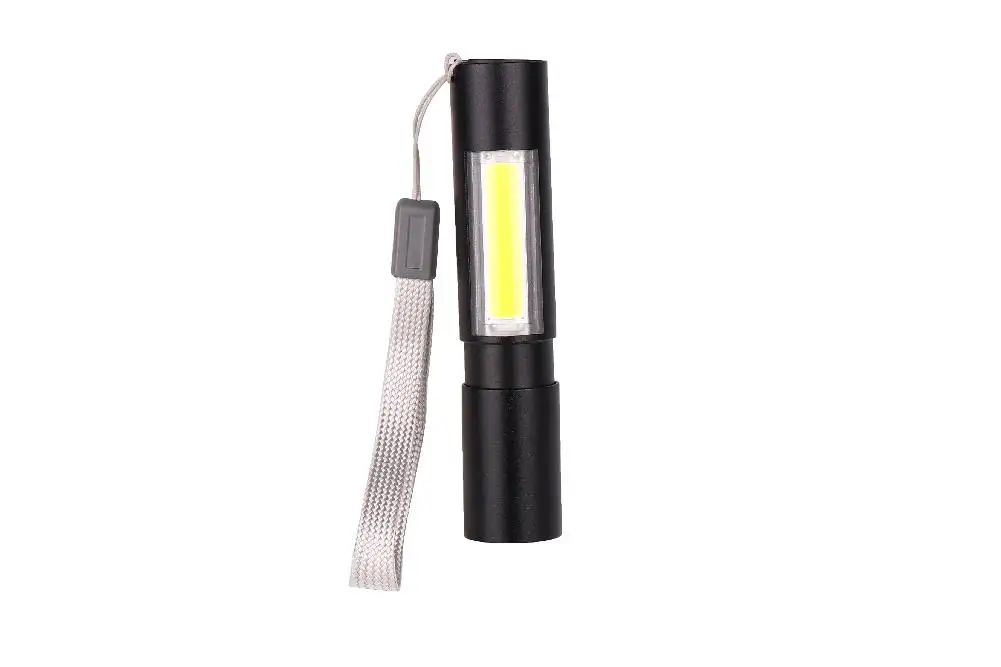 Мощный XPE COB светодиодный фонарик USB Перезаряжаемый фонарик тактический фонарь с подвесным Канатом