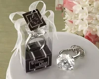 20pcslot diamond ring shape keychain key accessories cheap home party favors wedding gifts giveaways lembrancinha de casamento