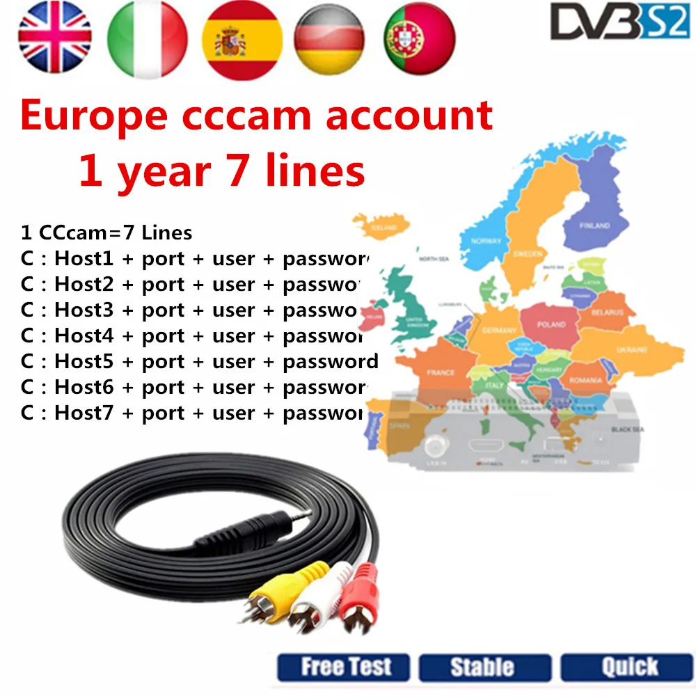 Цифровой HD Европа Клин для детей в возрасте от 1 года 7 линий DVB S2 Satallite ТВ Икс V8 Nova