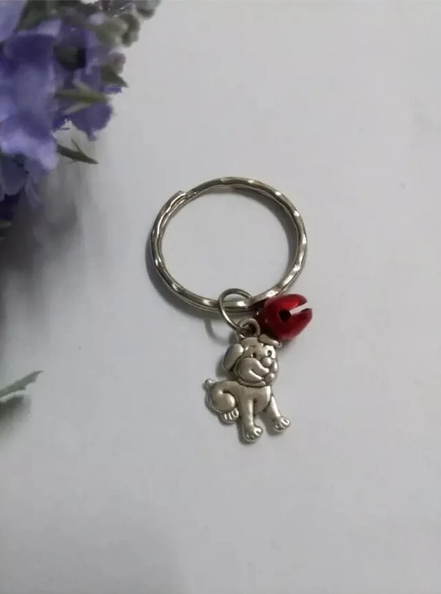 Small Dog baby&ampCopper Bell Vintage Silvers Paw Charms Mixed Keychain For Keys Ring Key Chain DIY Accessories 20pcs D266 | Украшения и