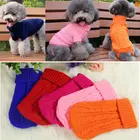 Вязаный джемпер для маленьких щенков, собак, кошек, теплый свитер с переплетением, куртка, зимняя одежда для щенков