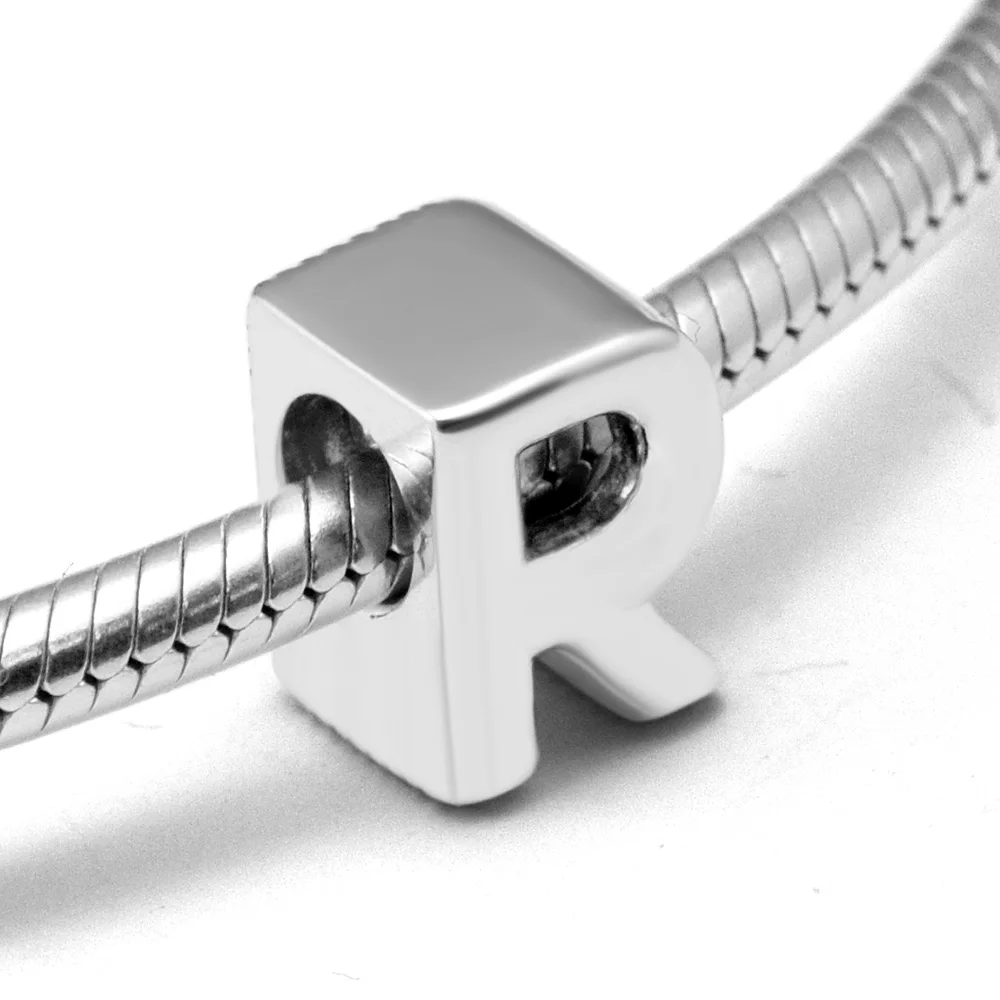 Бусины-шармы CKK 2018 с буквой R подходят для оригинальных браслетов серебряные