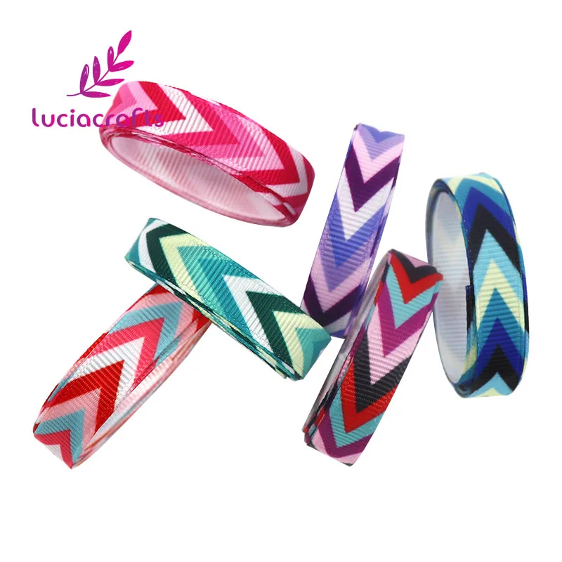Lucia crafts, 5 лет/6 лет, 10 мм, лента в полоску с волнистым принтом, корсажные ленты, бант для волос, аксессуары для одежды, материалы ручной работы S0308