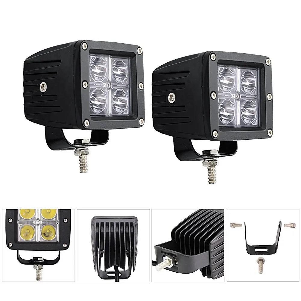 

2pc 20W LED Work Light Bar Car Driving Fog Spot Light Offroad LED Work Lamp Vehicle Truck SUV ATV Led Car accessories