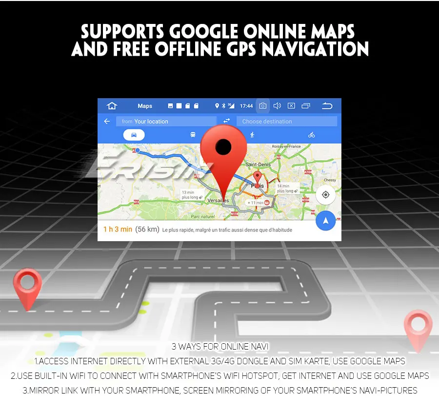 Erisin ES4970U " двойной Din DAB+ Android 9,0 Авторадио gps WiFi DVB-T2 OBDII Bluetooth Navi 4G RDS