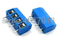 10 шт./лот KF301 5.0 2P 3P шаг 5 0 мм прямой контакт 4P винт PCB клеммный блок разъем синий