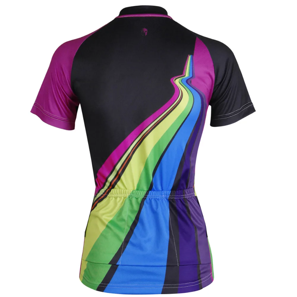 Женская фиолетовая одежда с коротким рукавом быстросохнущая велосипедная на