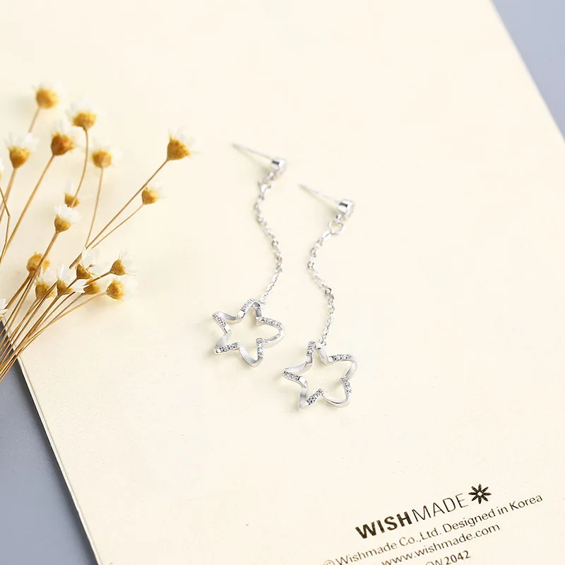 

Серьги L & P Star, из серебра 925 пробы, с кристаллами, на свадьбу