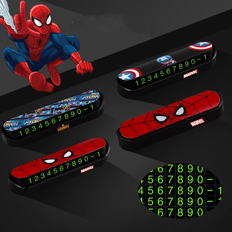 Автомобильная Временная парковочная карта Marvel автомобильный временный держатель карты парковки скрытый автомобильный телефон номерная карта наклейки автомобильные аксессуары