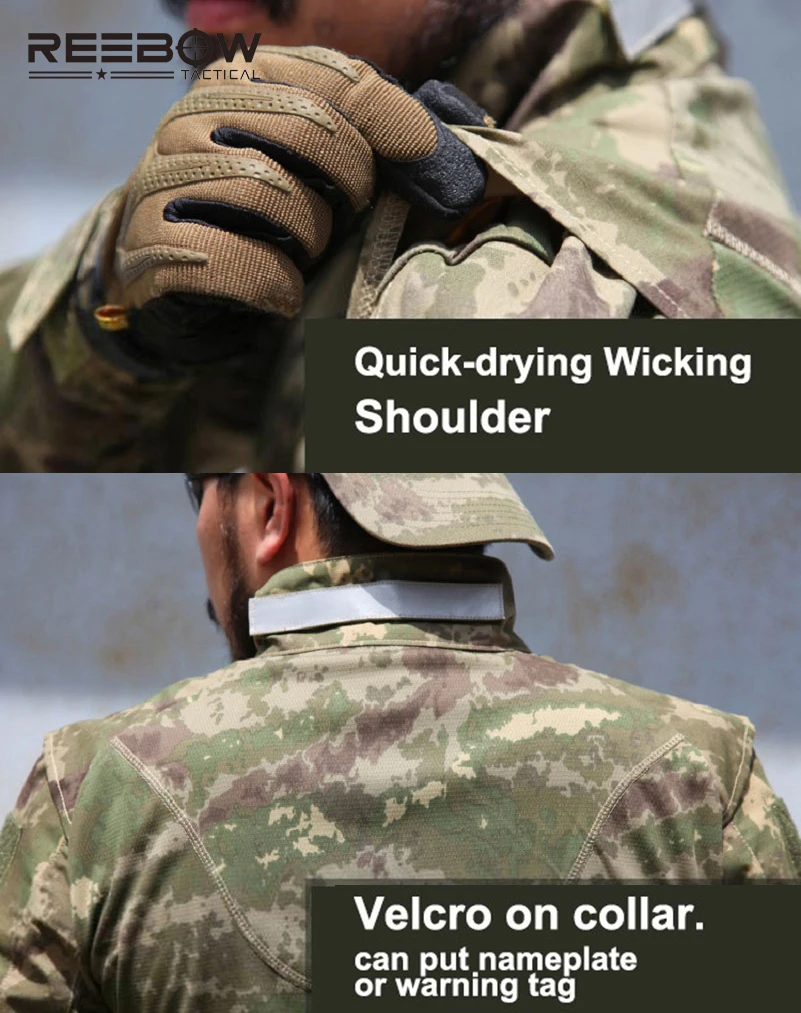 Рубашка REEBOW Мужская тактическая уличная одежда в стиле милитари бионический