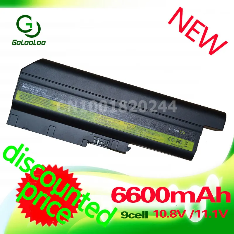 Golooloo 6600 мА/ч Батарея 92P1140 для lenovo IBM ThinkPad R60 T60 R61 T61 Z60 92P1133 92P1137|lenovo r60 battery|ibm t60