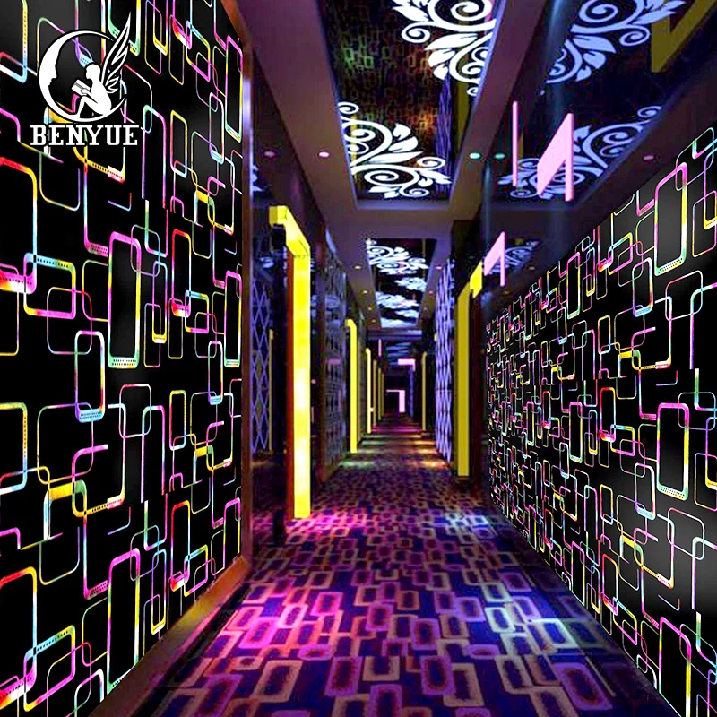Красивые настенные 3d обои с геометрическим узором для бара KTV, домашние обои, интерьерные декоративные украшения для дома