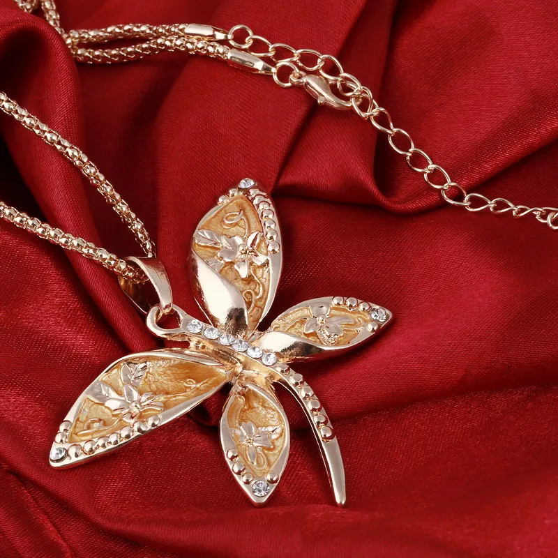 Hesiod Винтажные Ювелирные наборы женская мода подвеска в виде стрекозы ожерелье