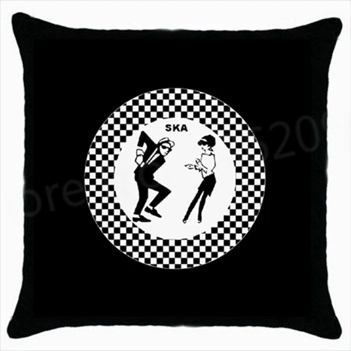 Черный Ska танцор Чехлы Ямайка танцы Подушка Чехол современный танцоров подушки