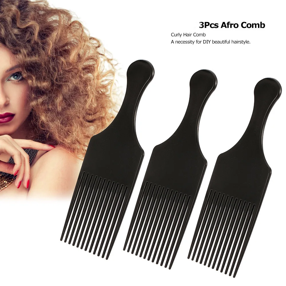 3 шт. афро расческа для волос вилка вставка инструмент укладки кудрявые волосы