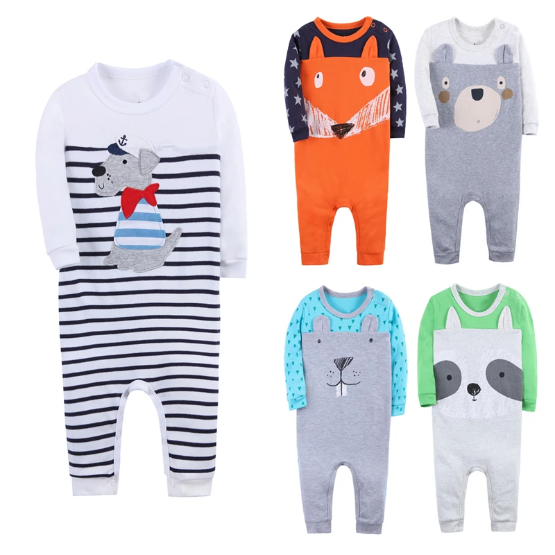 Детские комбинезоны 100% хлопок Длинные рукава животных моделирование удобные