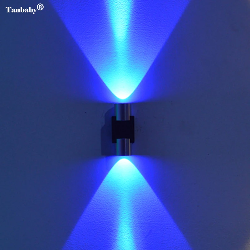 2 Вт светодиодный настенный светильник современный AC85 265V алюминиевый для