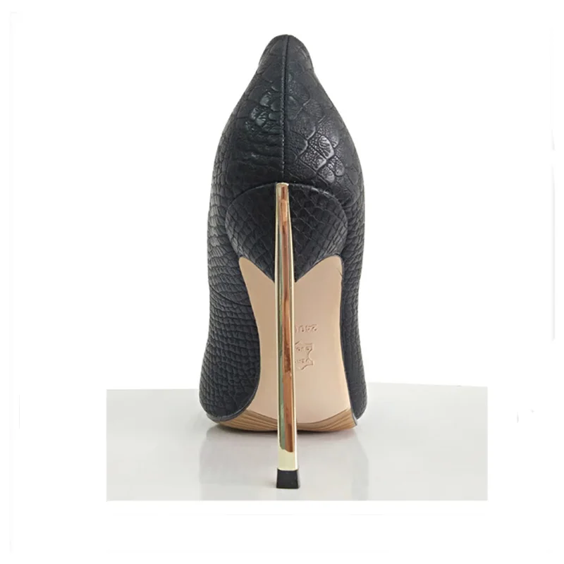 Женские туфли-лодочки на тонком каблуке с принтом крокодила | Обувь