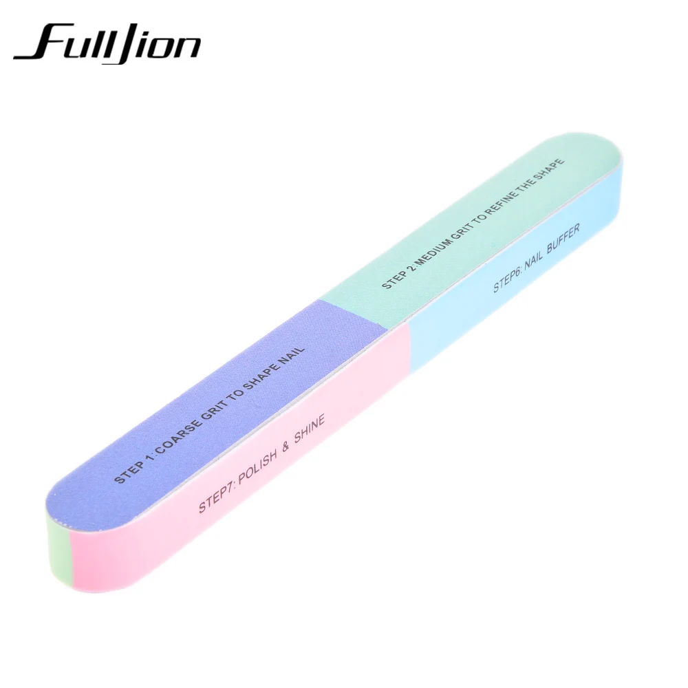 Fulljion 5pcs/set Nail File Buffers Brush Durable Tips Buffing Sanding Files Block for UV Gel Polish Manicure Tools | Красота и