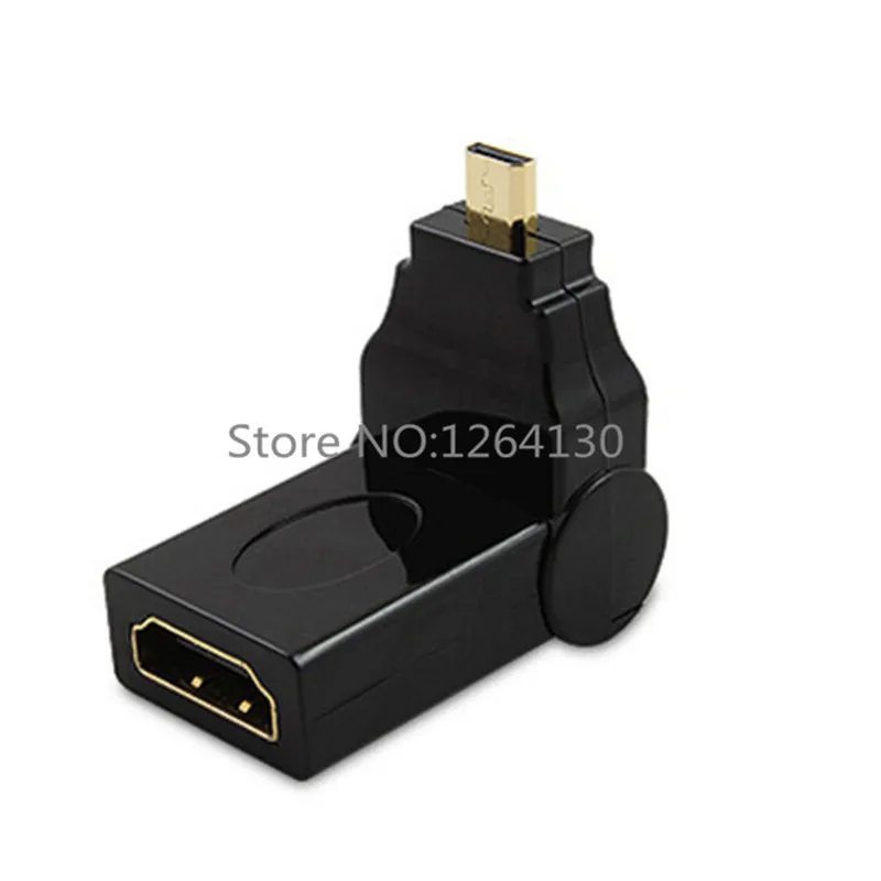 Переходник с Micro HDMI папа на мама углом поворота 180/360 градусов 90 градусов|female to female