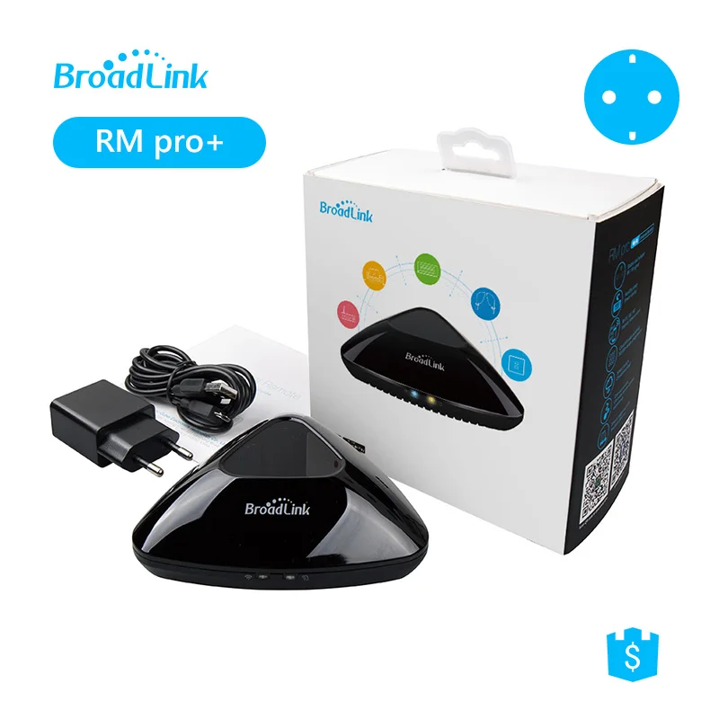 ЕС Версия BroadLink RM Pro+ умный универсальный пульт дистанционного управления, беспроводной инфракрасный и RF пульт дистанционного управления через Голосовое управление ALEXA и GOOGLE HOME