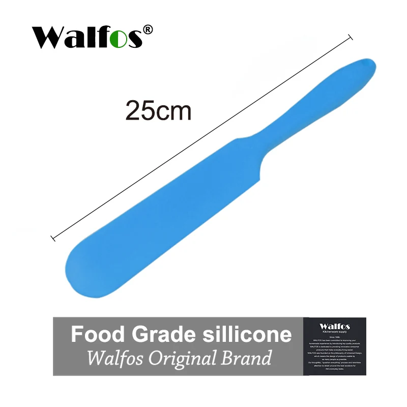 WALFOS blue WALFOS силиконовый шпатель для торта, посуда для выпечки, инструмент для выпечки, инструмент для приготовления торта, сахарное масло, более гладкий скребок, кухонные аксессуары для приготовления пищи - Цвет: WALFOS blue