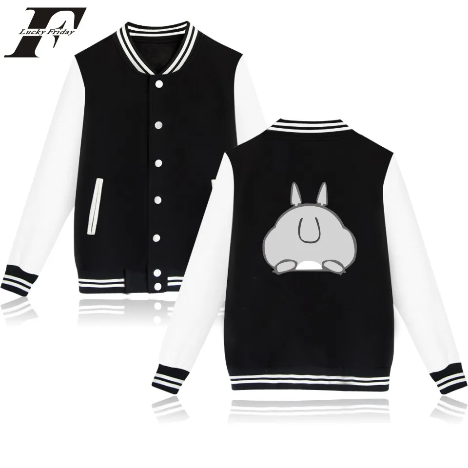 Бейсбольные куртки My Neighbor Totoro Kawai с мультяшным принтом повседневная стильная