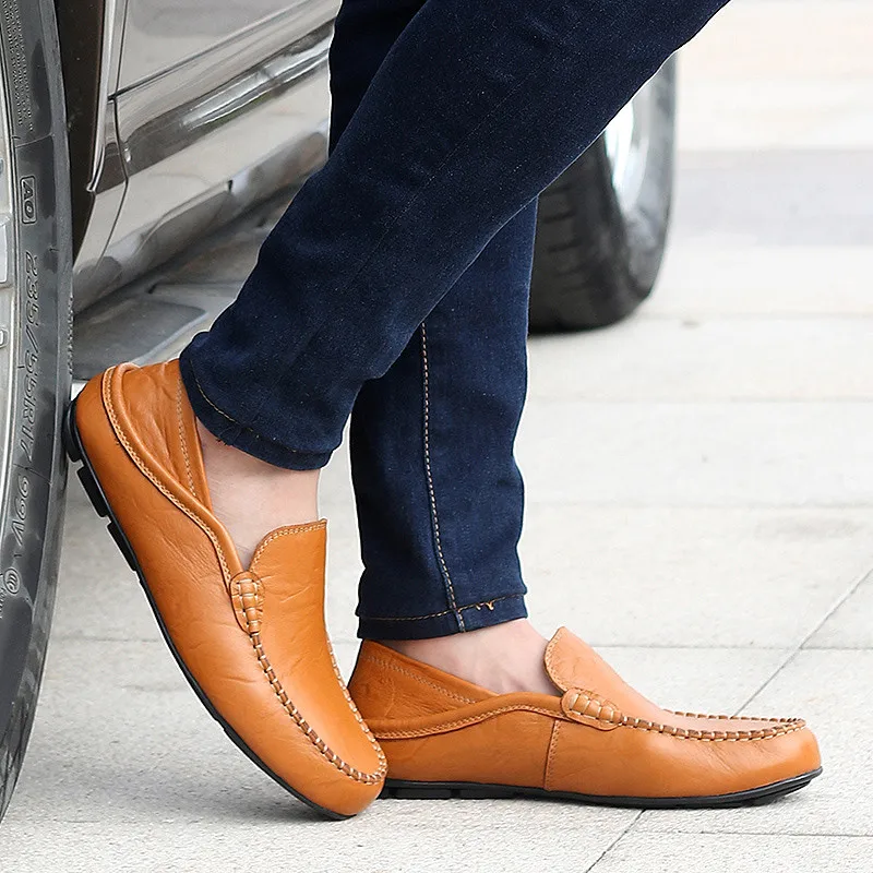 Soft Shoes Men Flat Spring Autumn Breathable Casual Shoe Loafer Flock Luxury Fashion Slip-On Designer | Обувь