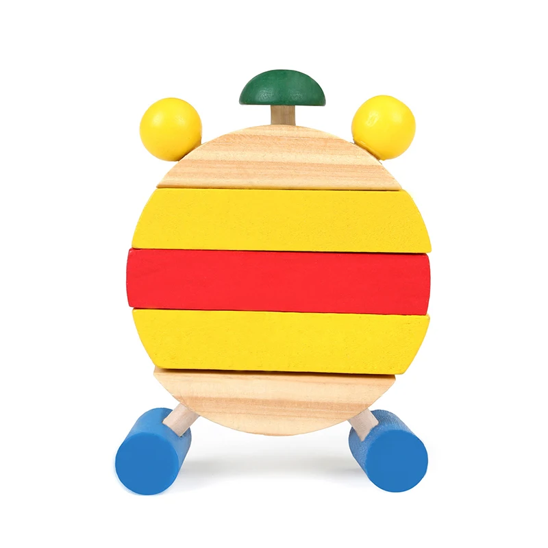 YEXAHQM Funny Wooden Assembled Disassemble Blocks Clock Interesting Gifts Children Education Toys Early Teaching | Игрушки и хобби