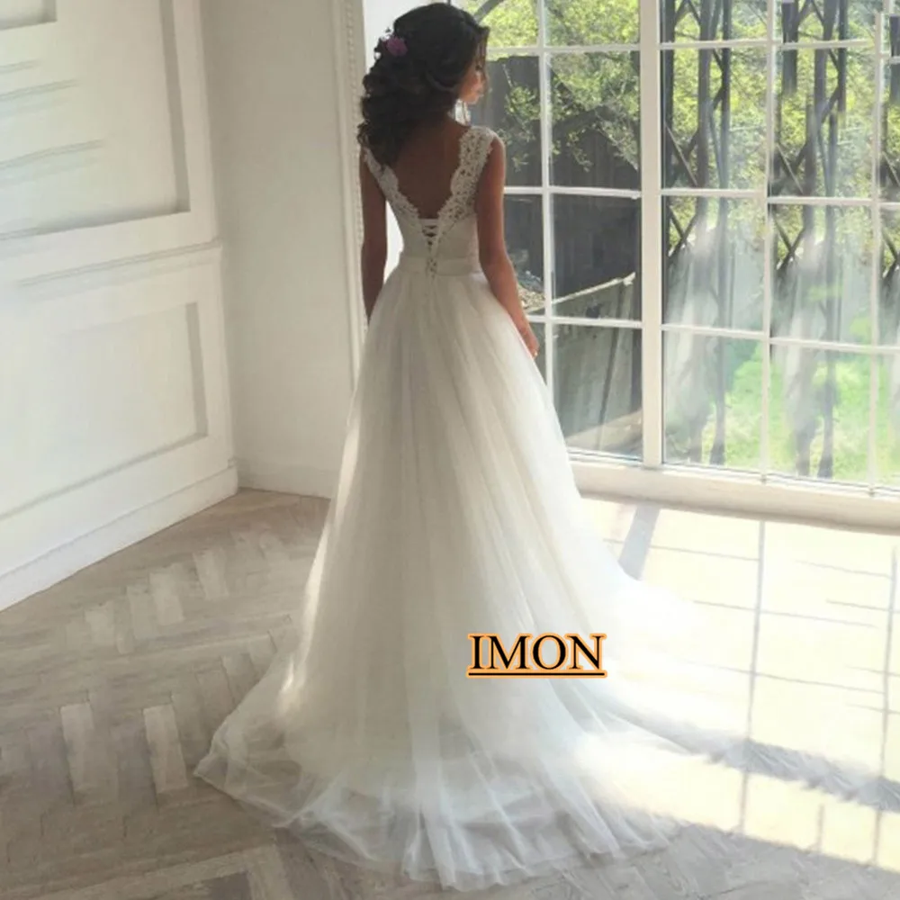 Бохо свадебное платье Abito da Sposa Свадебные платья 2019 Белая Кружевная аппликация