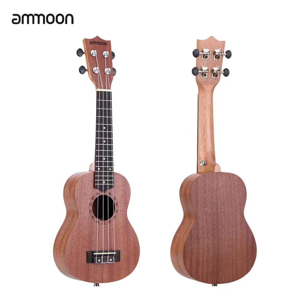 Ammoon 21 &quotУкулеле Сапеле акустическая укулеле мини Гавайская гитара 15 Лада 4